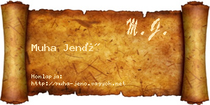 Muha Jenő névjegykártya
