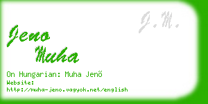jeno muha business card