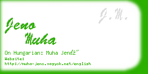 jeno muha business card